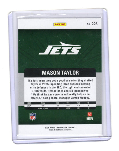 2025 Panini Revolution Mason Taylor Card RC New York Jets