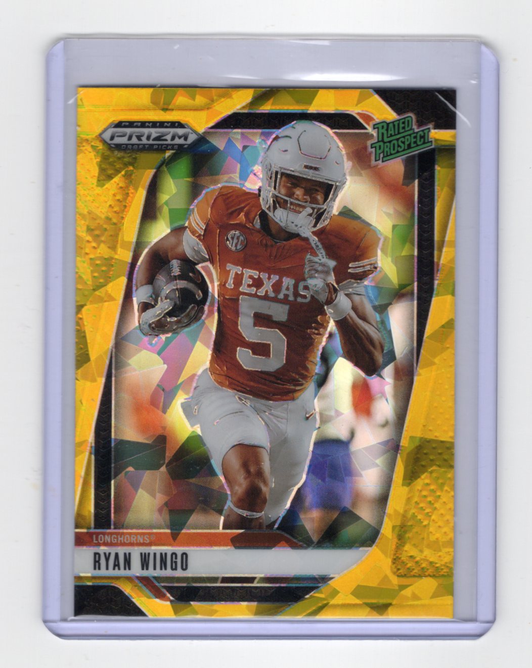 2025 Panini Prizm Draft Picks Ryan Wingo Card Prizms Gold Ice Texas Longhorns