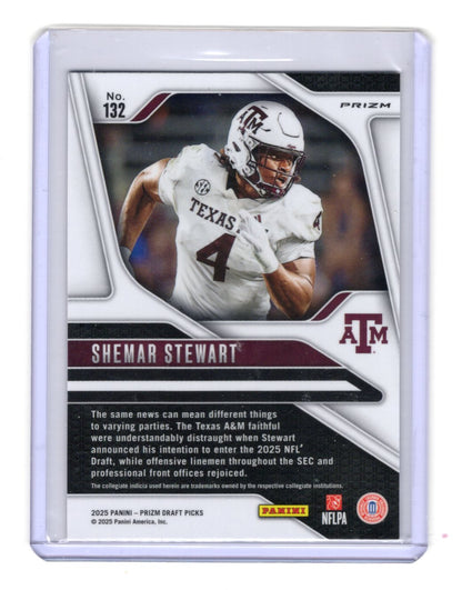 2025 Panini Prizm Draft Picks Shemar Stewart Card Prizms Gold Ice  Aggies