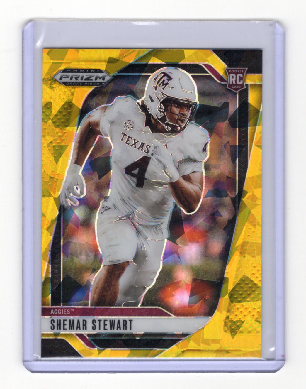 2025 Panini Prizm Draft Picks Shemar Stewart Card Prizms Gold Ice  Aggies