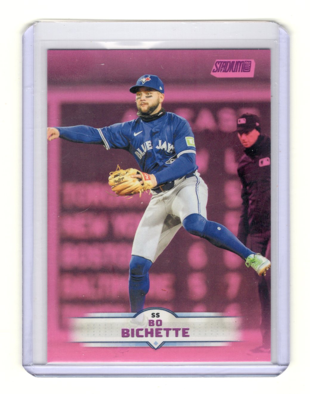 2025 Stadium Club Bo Bichette Card Pink Foil Toronto Blue Jays