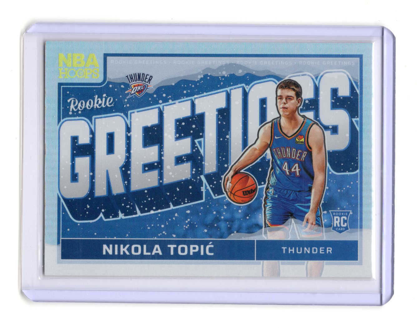 2024-25 Hoops Nikola Topic Card Rookie Greetings Oklahoma City Thunder
