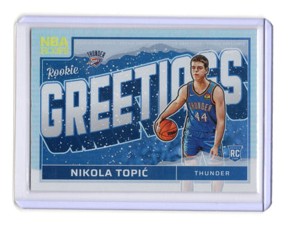 2024-25 Hoops Nikola Topic Card Rookie Greetings Oklahoma City Thunder