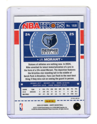 2024-25 Panini NBA Hoops Ja Morant #168 Winter Holiday Snowflake Prizm