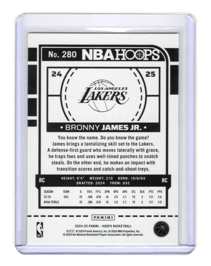 2024-25 Hoops Winter Bronny James Jr. Card RC Los Angeles Lakers