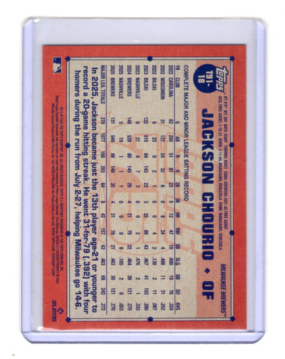 2026 Topps Jackson Chourio Card 1991 Topps Baseball 35th Anniversary Series 1