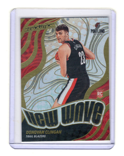 2024-25 Panini Revolution Donovan Clingan Card New Wave Portland Trail Blazers