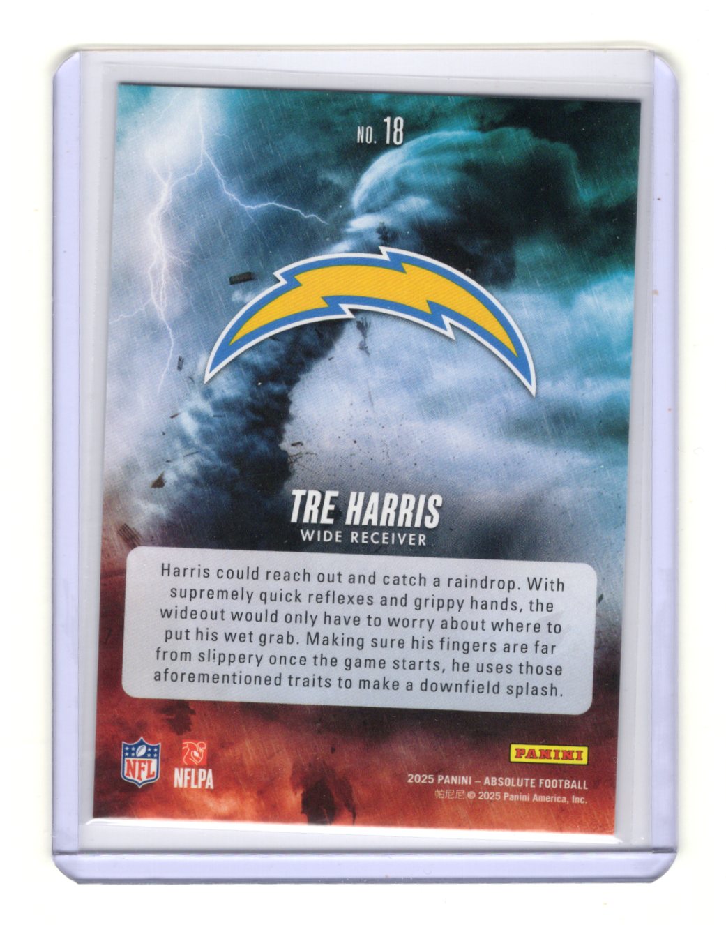 2025 Panini Absolute Tre Harris Card By Storm Los Angeles Chargers