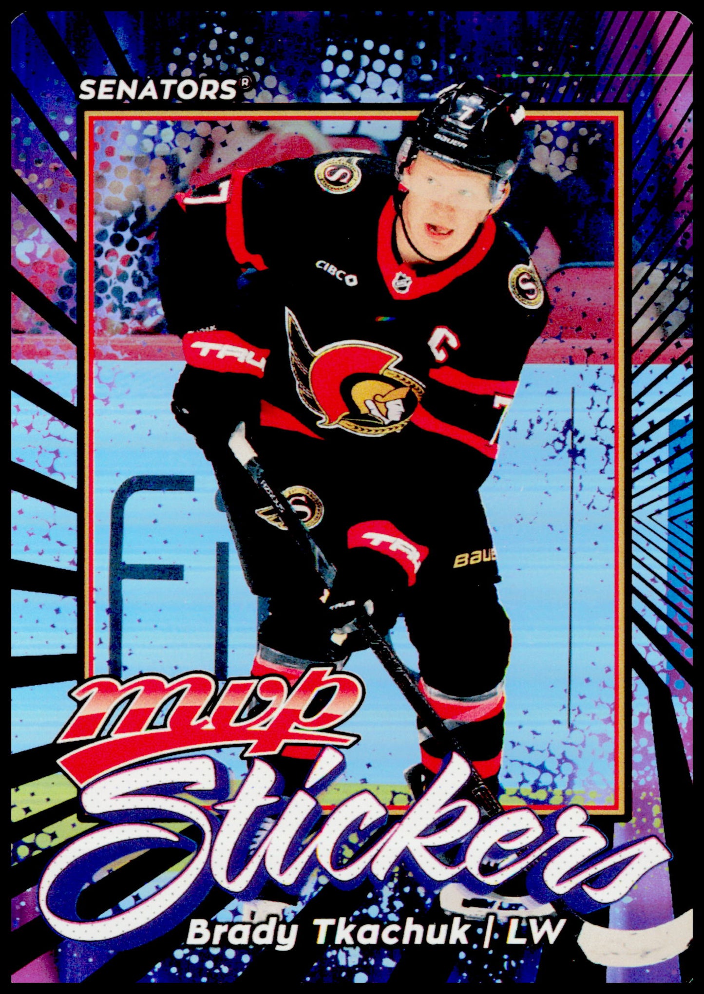 2026-27 Upper Deck MVP Brady Tkachuk Card Stickers Ottawa Senators