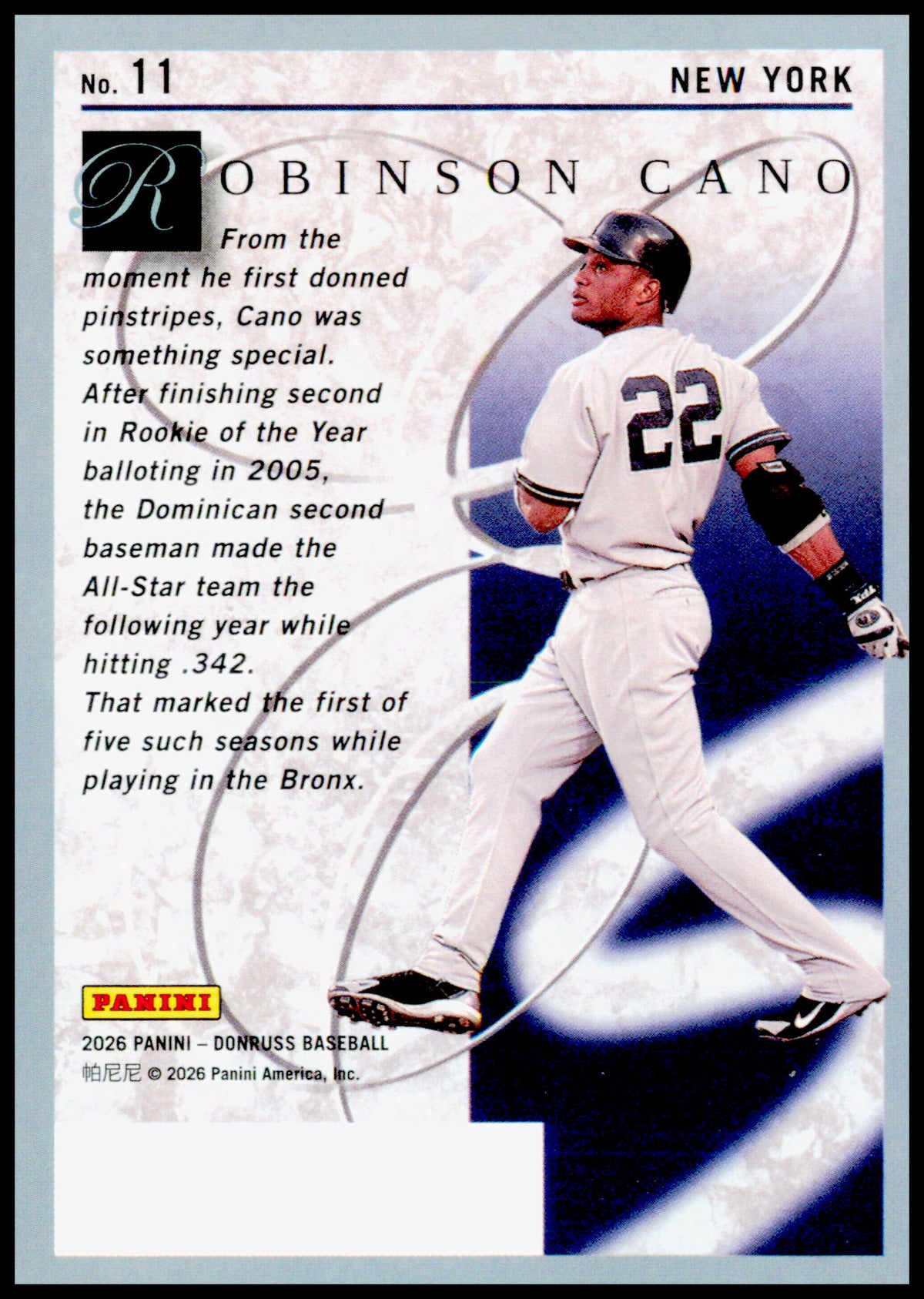 2026 Donruss Robinson Cano Card Elite Series New York Yankees