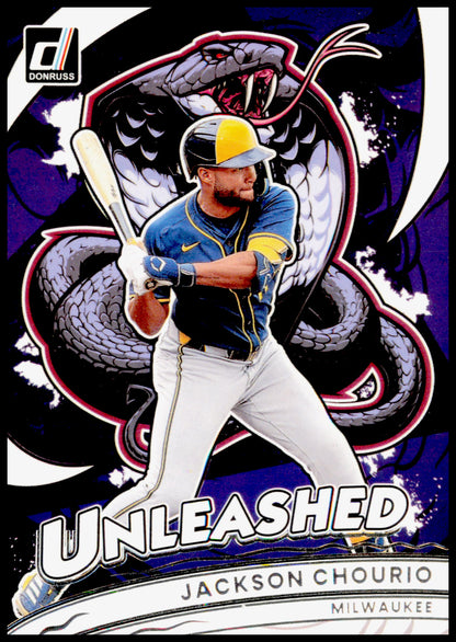 2026 Donruss Jackson Chourio Card Unleashed Milwaukee Brewers