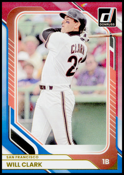2026 Donruss Will Clark Card Red and Blue San Francisco Giants