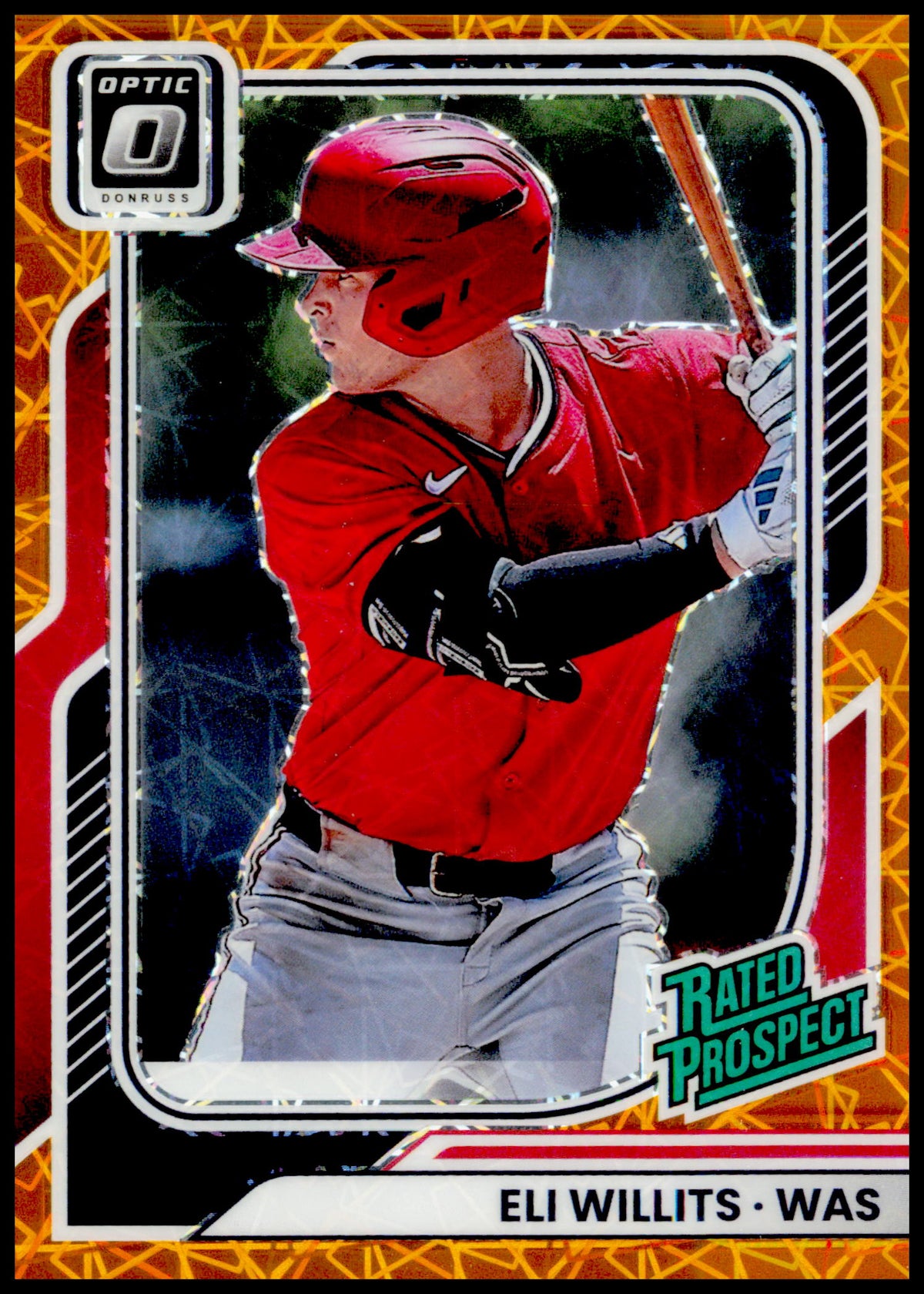 2026 Donruss Eli Willits Card Optic Orange Velocity Washington Nationals