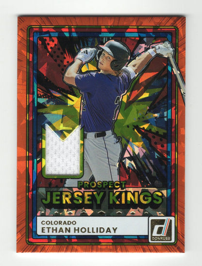 2026 Donruss Ethan Holliday  Prospect Jersey Kings Orange Ice MEM Rockies