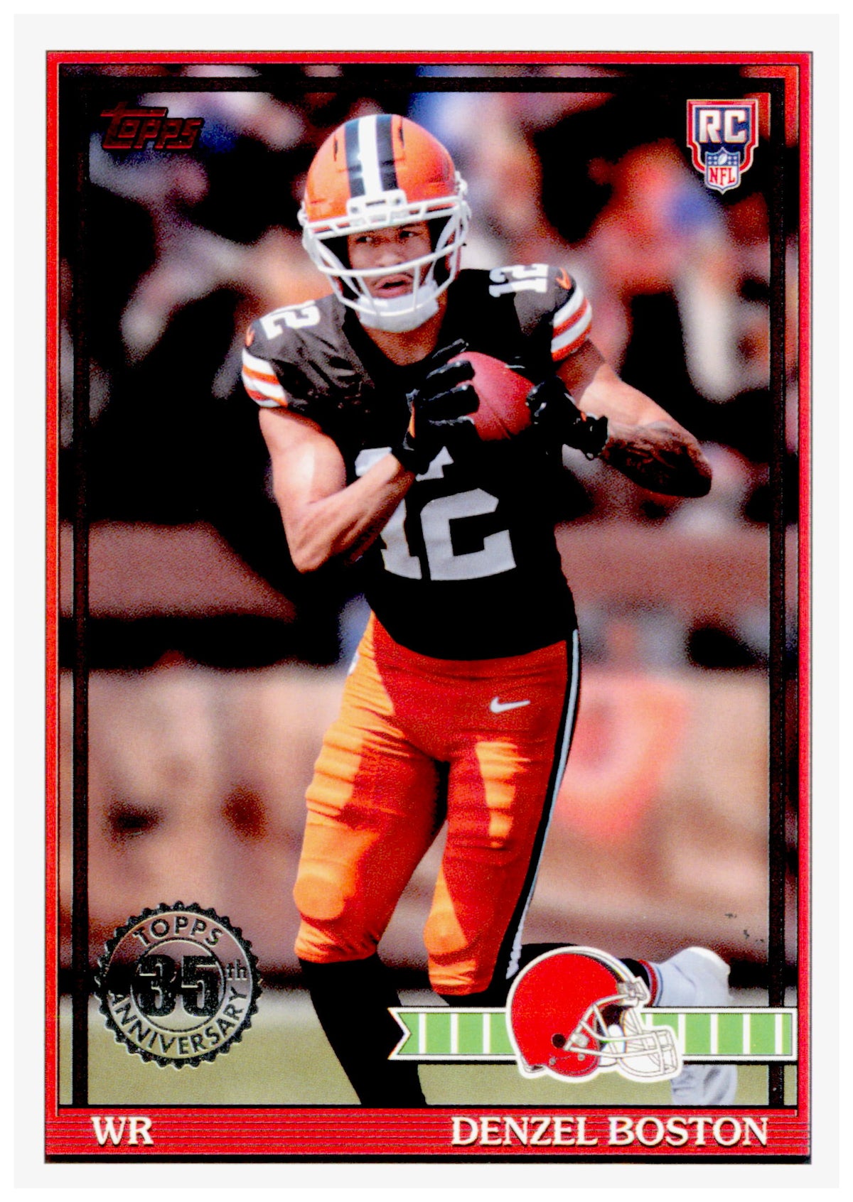 2026 Topps Flagship Denzel Boston Card 1991 Topps Football Rookies Browns