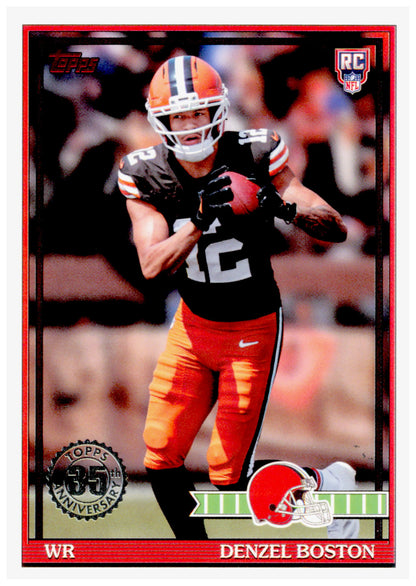 2026 Topps Flagship Denzel Boston Card 1991 Topps Football Rookies Browns