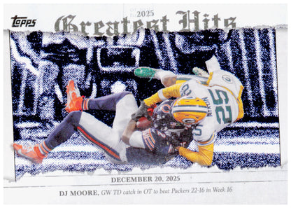 2026 Topps Flagship DJ Moore Card 2025 Greatest Hits Chicago Bears