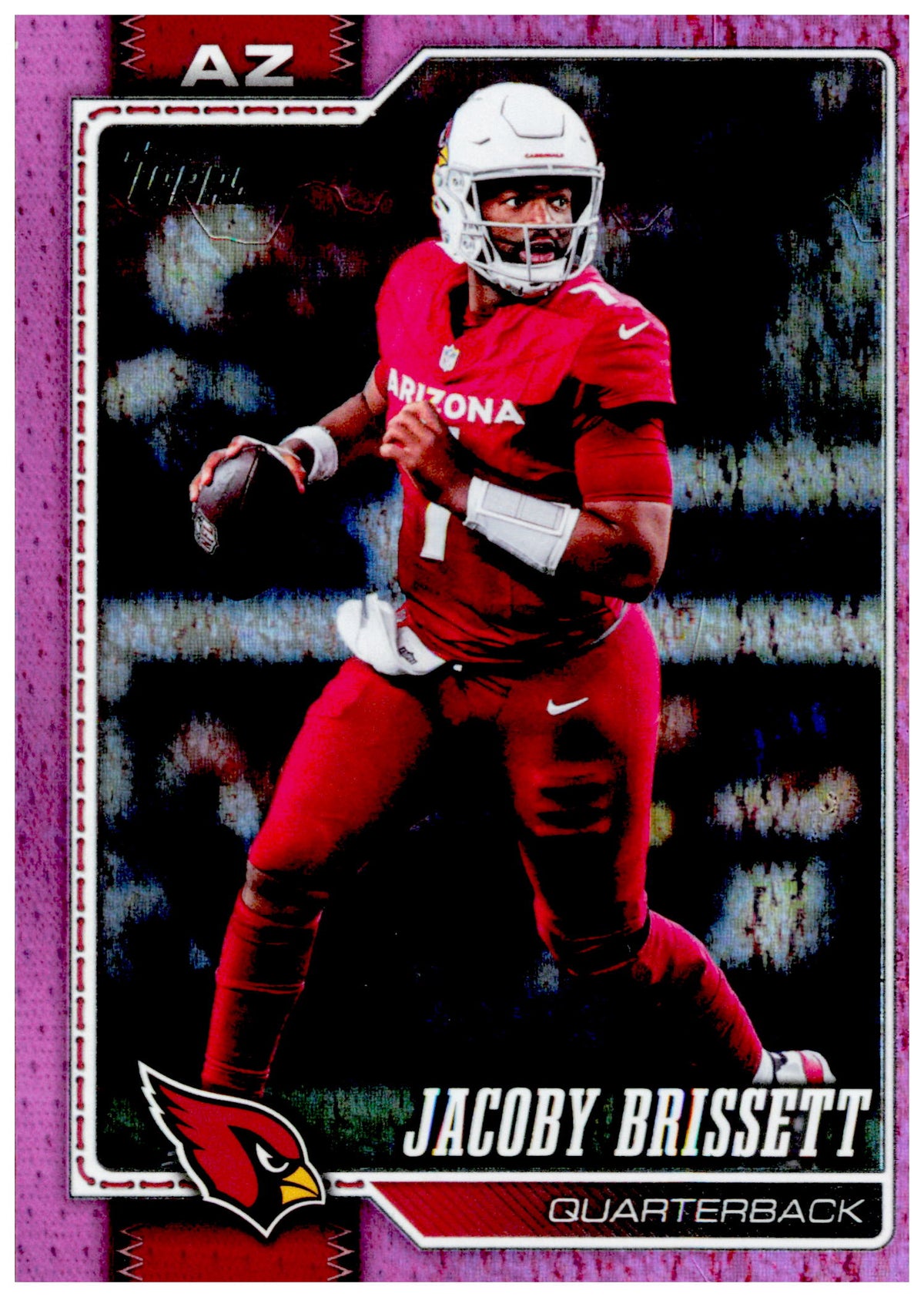 2026 Topps Flagship Jacoby Brissett Card Pink Holo Foil Arizona Cardinals