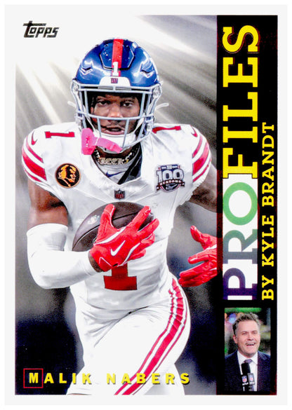 2026 Topps Flagship Malik Nabers Card Topps Profiles New York Giants