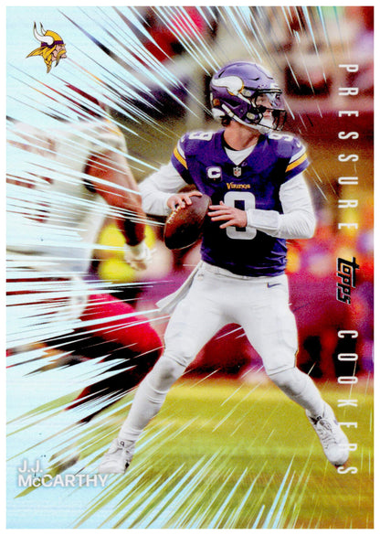 2026 Topps Flagship J.J. McCarthy Card Pressure Cookers Minnesota Vikings