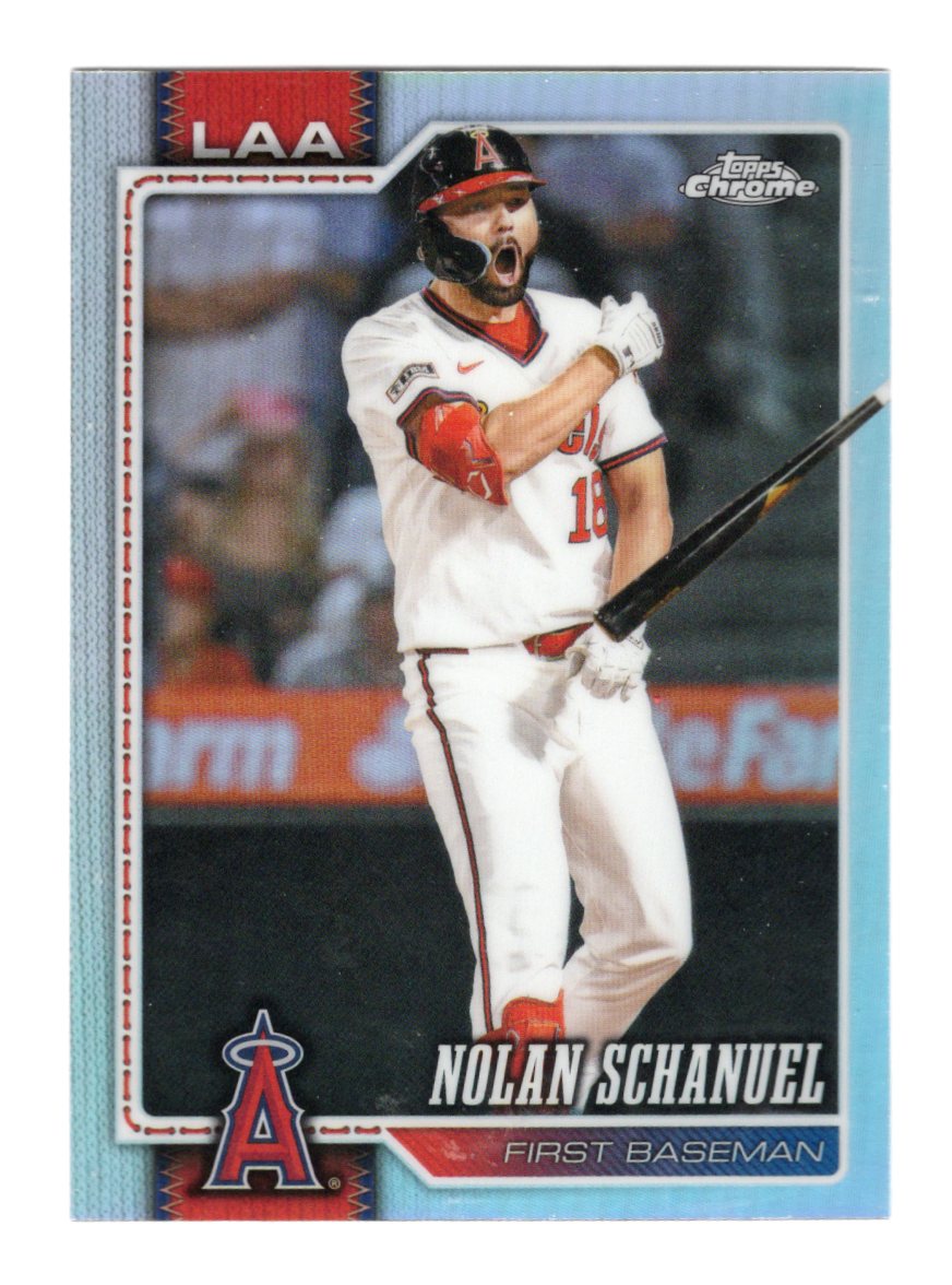 2026 Topps Chrome Nolan Schanuel Card Topps Refractor Los Angeles Angels
