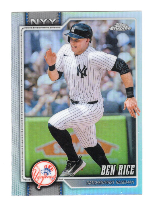 2026 Topps Chrome Ben Rice Card Refractors New York Yankees
