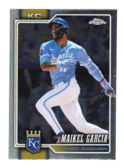 2026 Topps Chrome Maikel Garcia Card Kansas City Royals