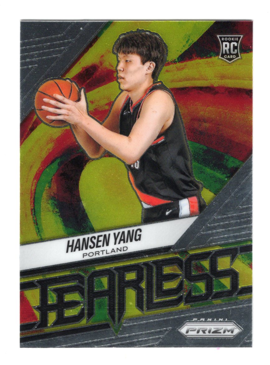 2025-26 Panini Prizm Hansen Yang Fearless RC Rookie Insert #25 Portland Trail