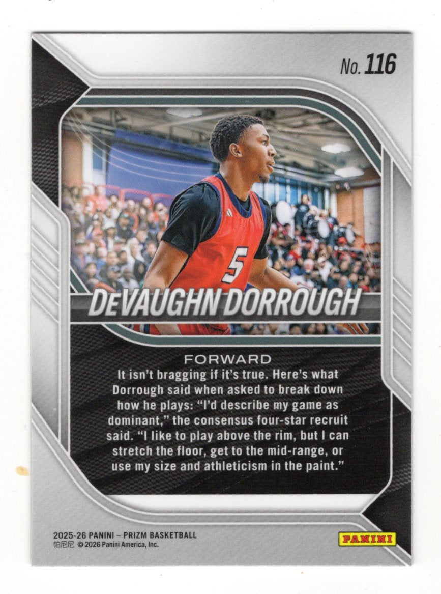 2025-26 Panini Prizm DeVaughn Dorrough Card NIL