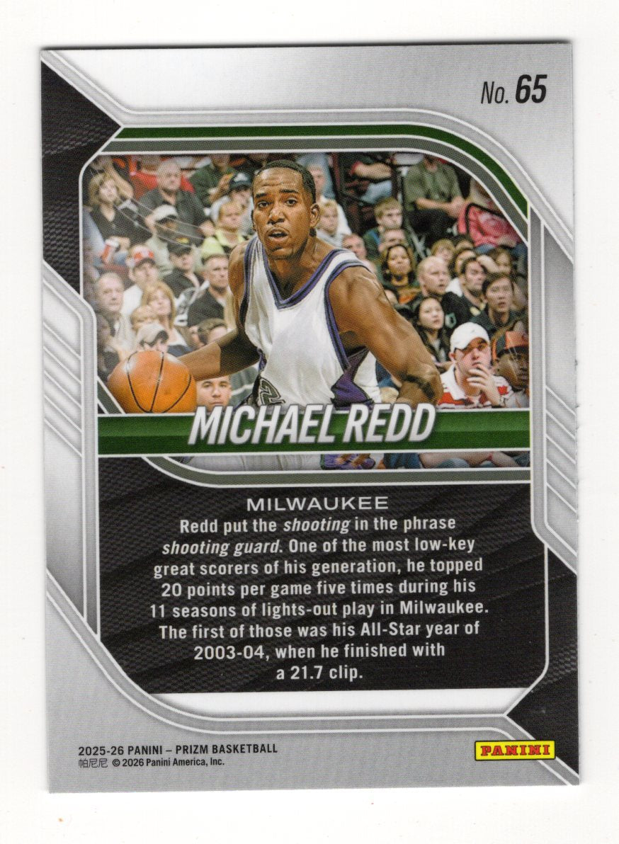 2025-26 Panini Prizm Michael Redd Card Milwaukee Bucks