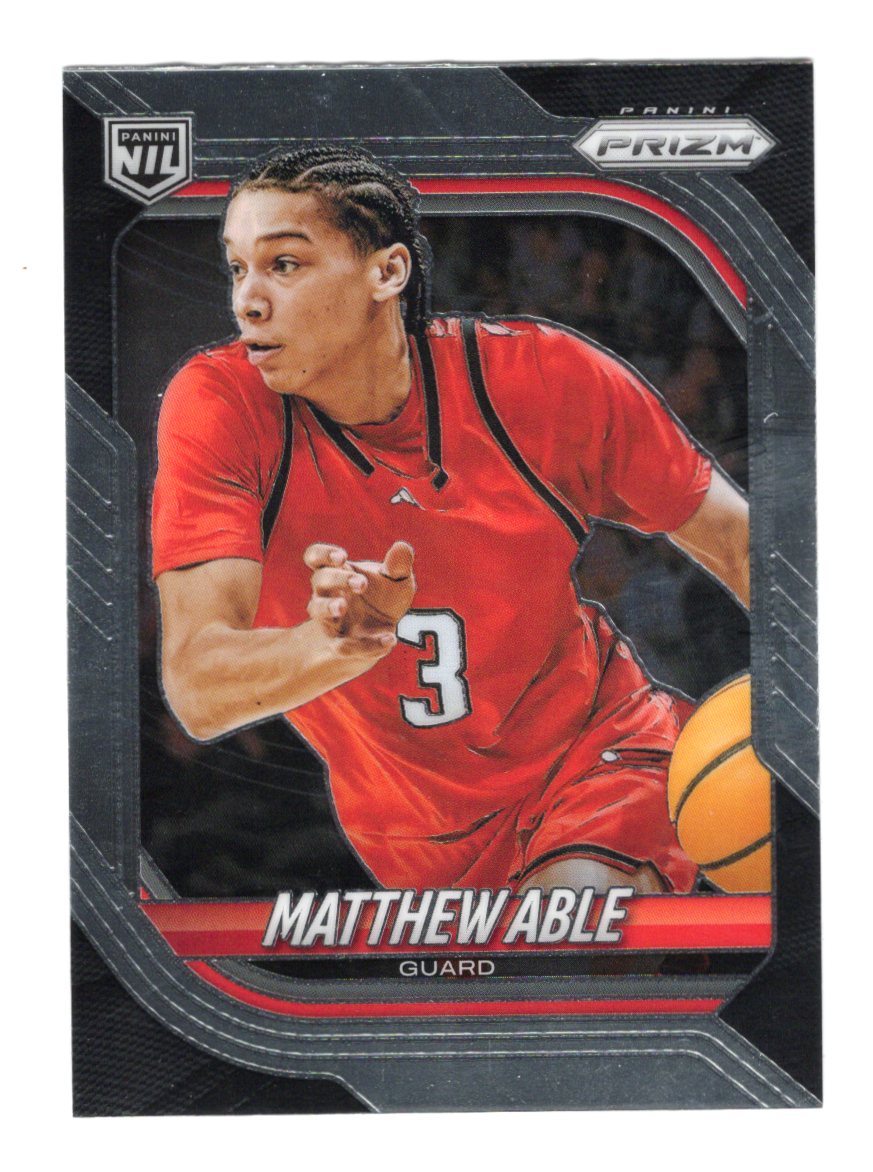 2025-26 Panini Prizm Matthew Able Card NC State Wolfpack