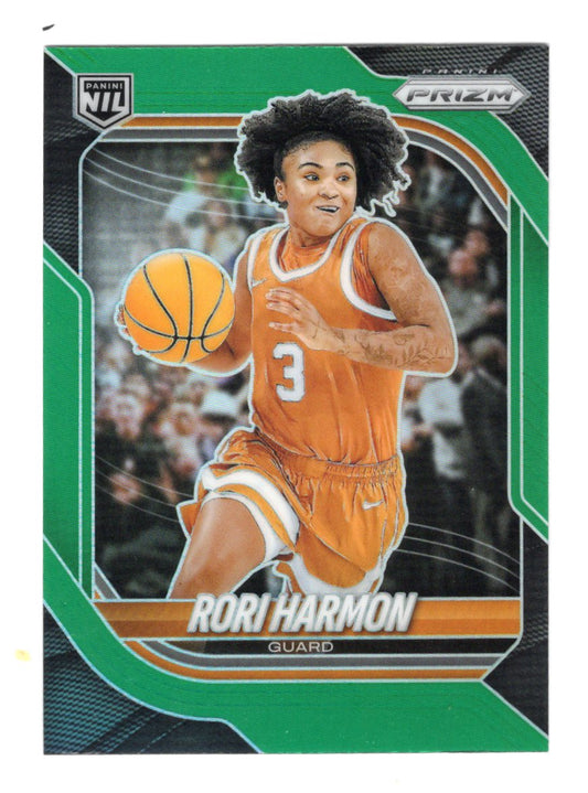 2025-26 Panini Prizm Rori Harmon Card Green Prizm NIL Texas Longhorns