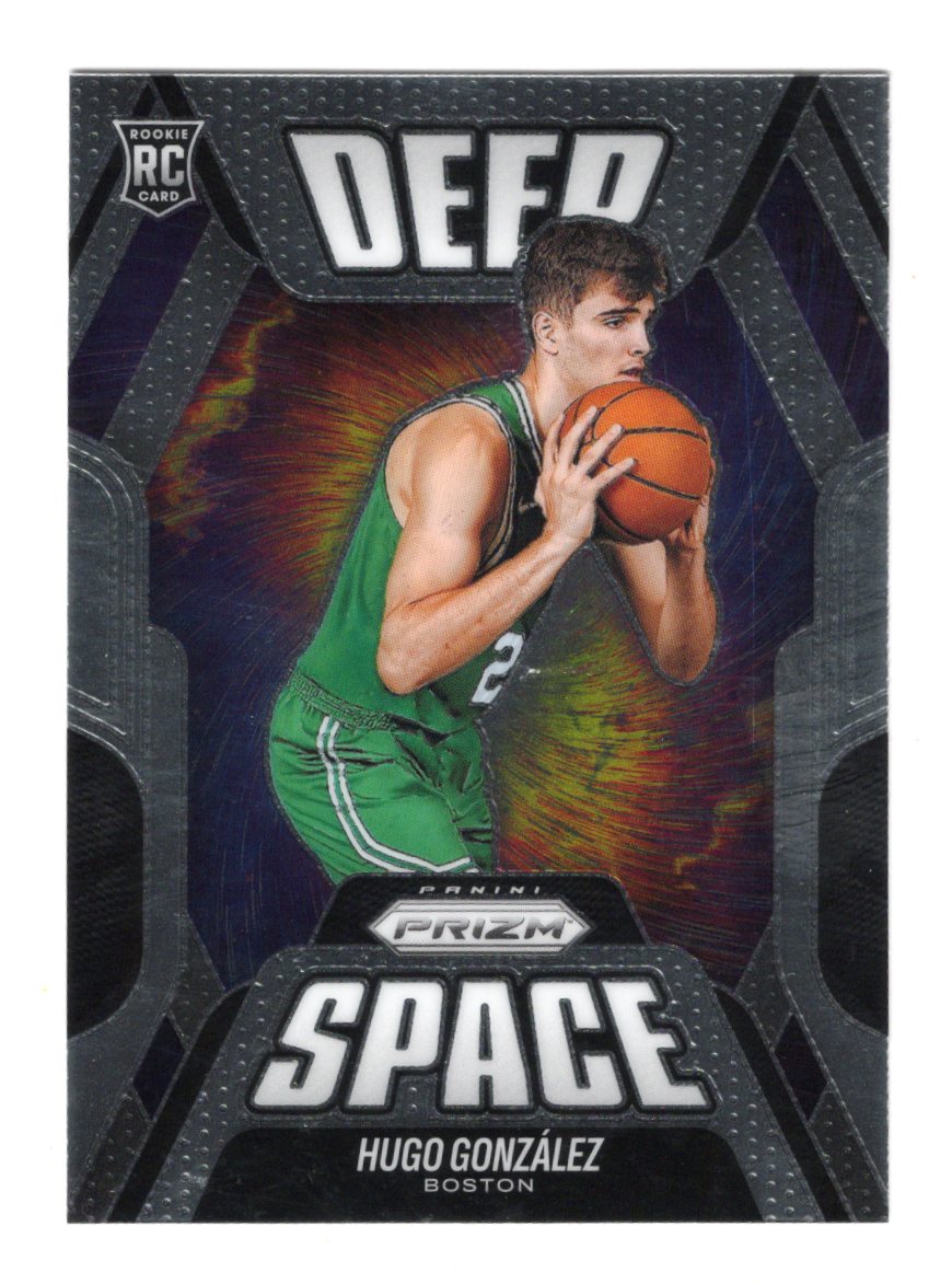 2025-26 Panini Prizm Hugo Gonzalez Deep Space RC Rookie Insert #18 Celtics