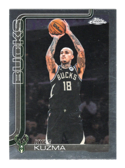 2025-26 Topps Chrome Update Kyle Kuzma Card Milwaukee Bucks