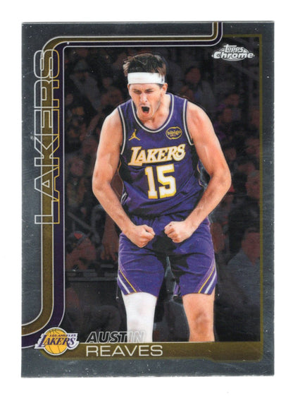 2025-26 Topps Chrome Update Austin Reaves Card Los Angeles Lakers