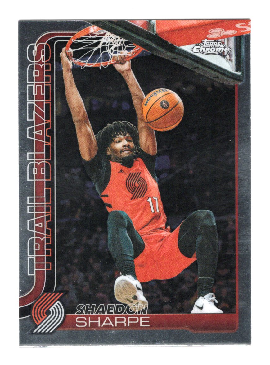 2025-26 Topps Chrome Update Shaedon Sharpe Card Portland Trail Blazers