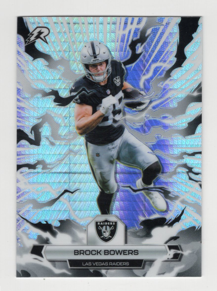 2025 Topps Resurgence Brock Bowers Card Prism Refractor Las Vegas Raiders