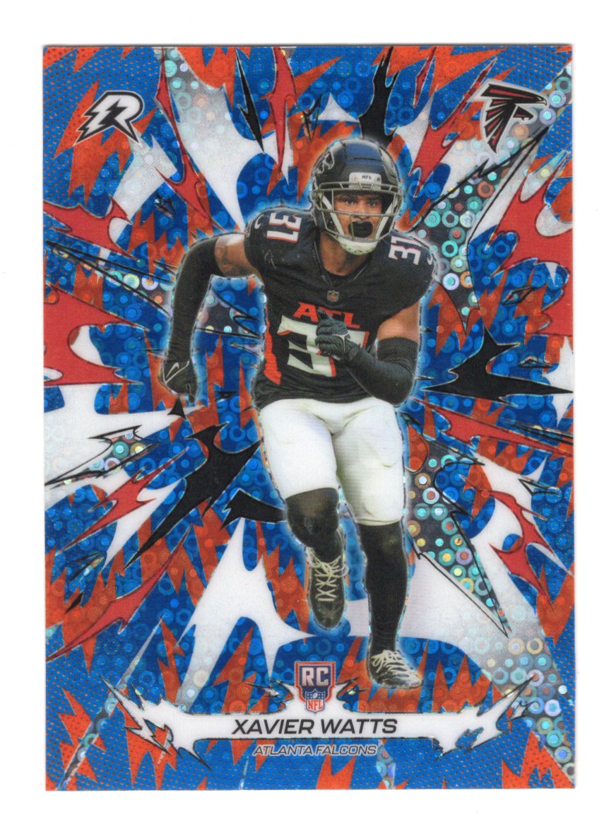 2025 Topps Resurgence Xavier Watts Card Blue & Orange Spark Refractor  Falcons