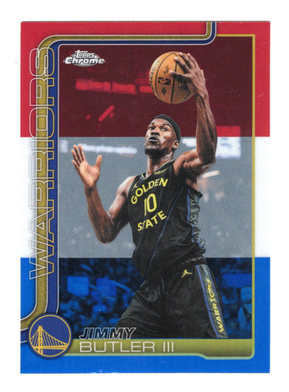 2025-26 Topps Chrome Update Jimmy Butler III  Red White and Blue Refractor