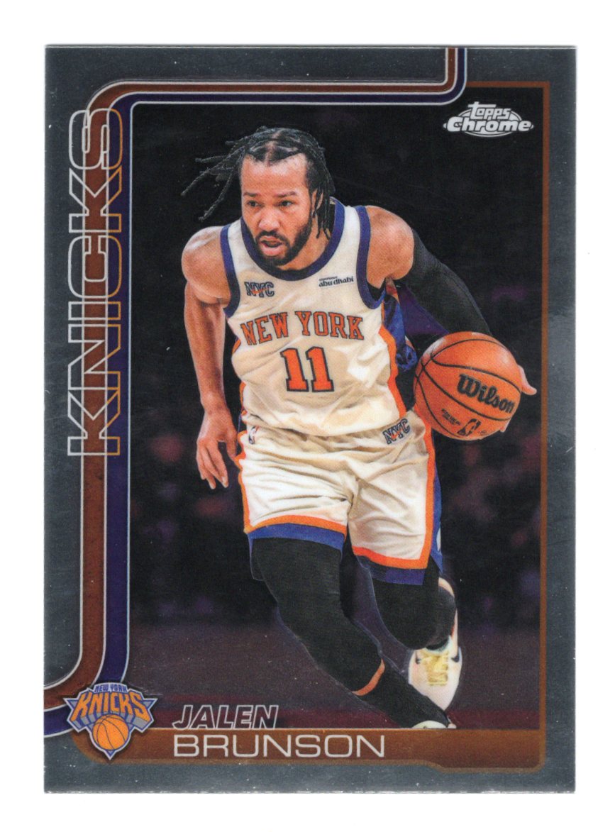 2025-26 Topps Chrome Update Jalen Brunson Card New York Knicks
