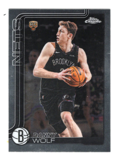 2025-26 Topps Chrome Update Danny Wolf Card RC Brooklyn Nets