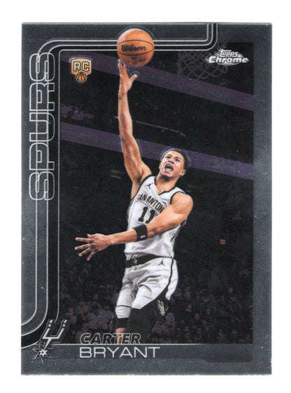 2025-26 Topps Chrome Update Carter Bryant Card RC San Antonio Spurs