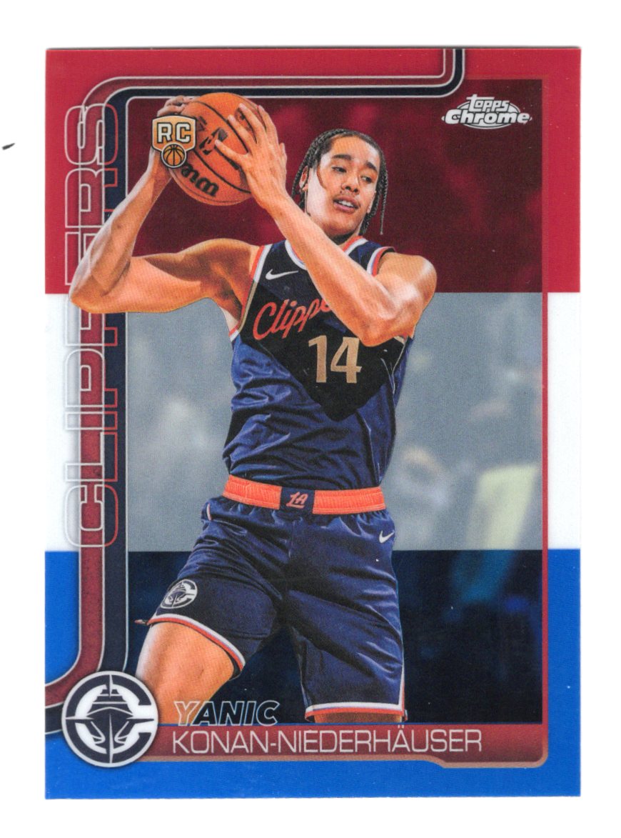 2025-26 Topps Chrome Update Yanic Konan-Niederhäuser Red White & Blue