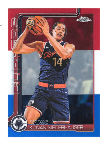 2025-26 Topps Chrome Update Yanic Konan-Niederhäuser Red White & Blue