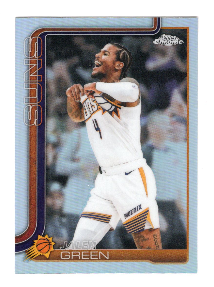 2025-26 Topps Chrome Update Jalen Green Card Refractor Phoenix Suns