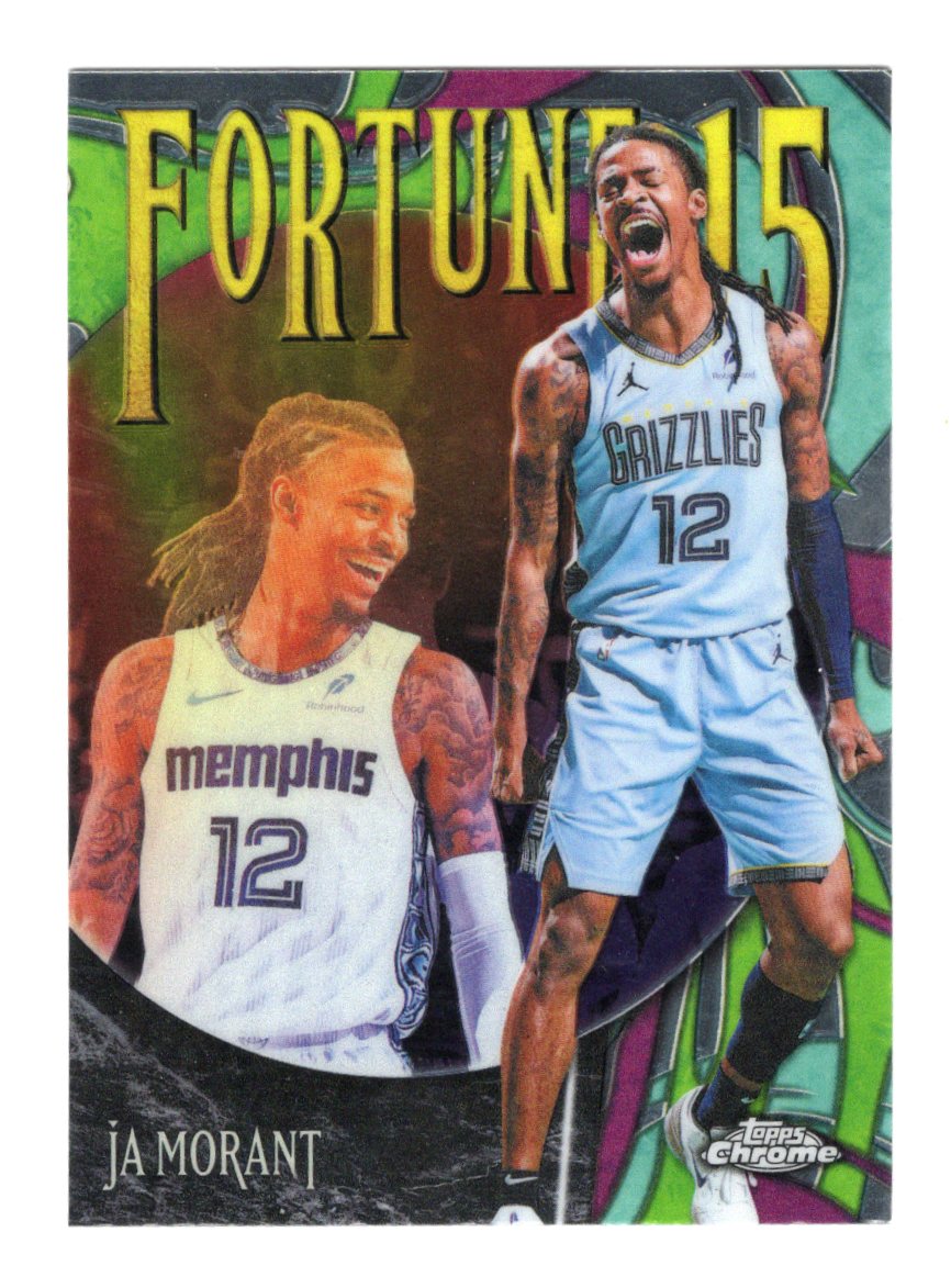 2025-26 Topps Chrome Update Ja Morant Card Fortune 15 Memphis Grizzlies