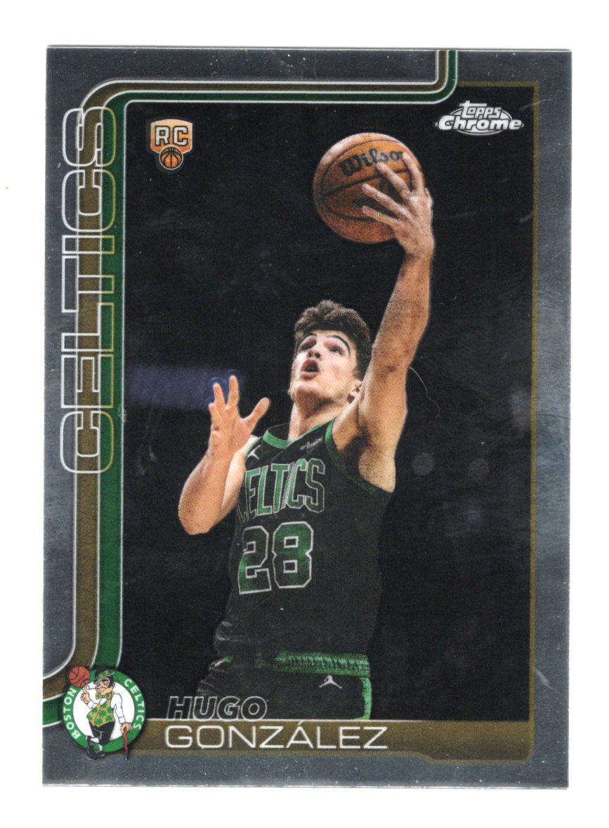 2025-26 Topps Chrome Update Hugo González Card RC Boston Celtics