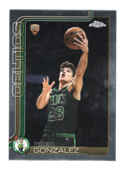 2025-26 Topps Chrome Update Hugo González Card RC Boston Celtics