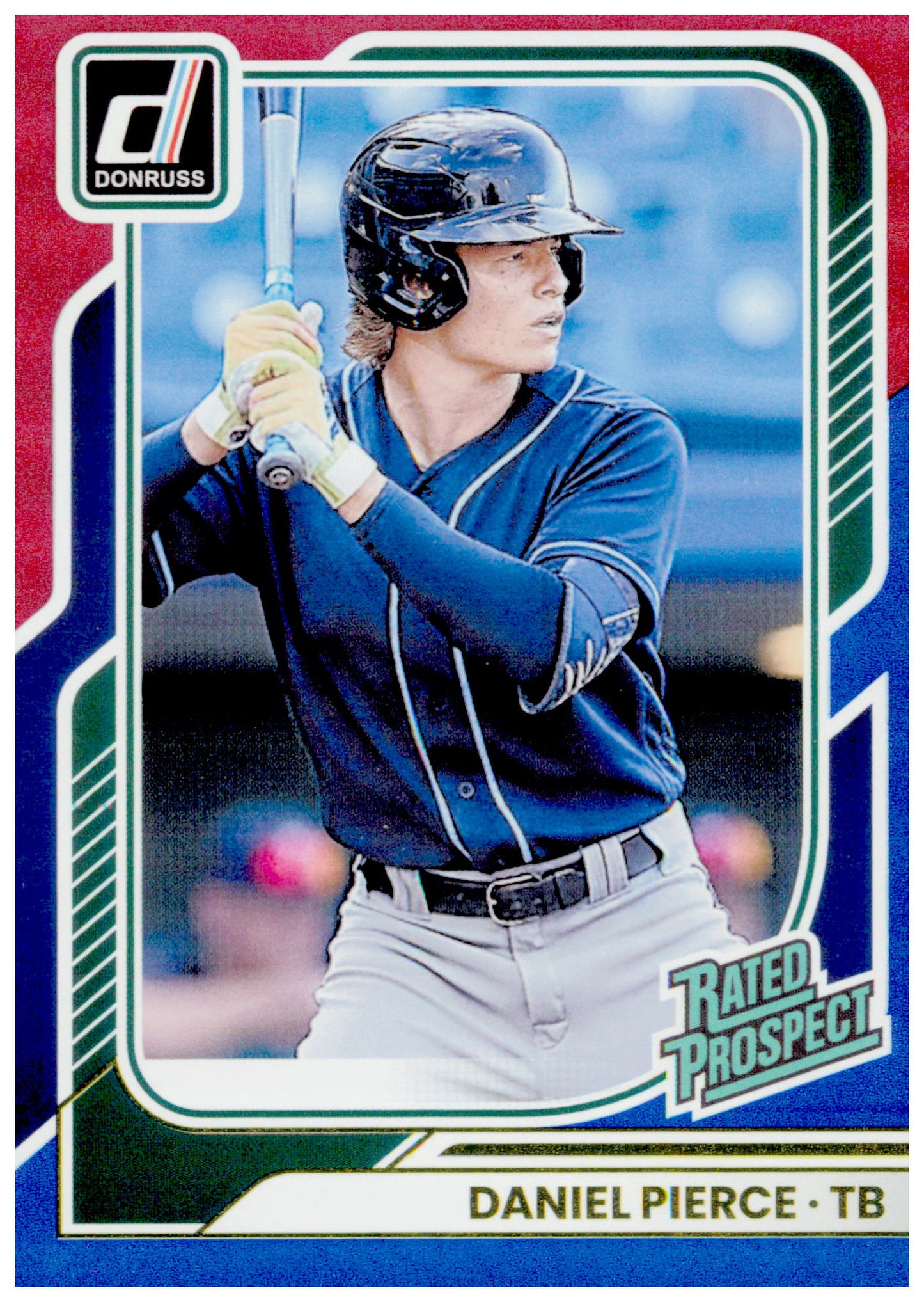 2026 Donruss Daniel Pierce Card Red and Blue Tampa Bay Rays