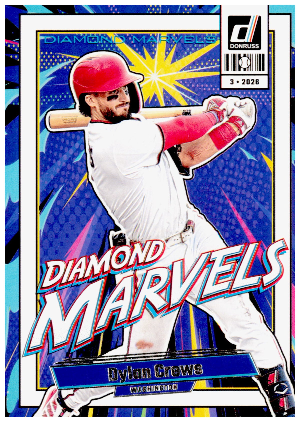 2026 Donruss Dylan Crews Card Diamond Marvels Washington Nationals